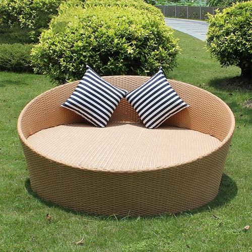 Vea Outdoor Poolside Sunbed With Cushion Daybed ( Honey)