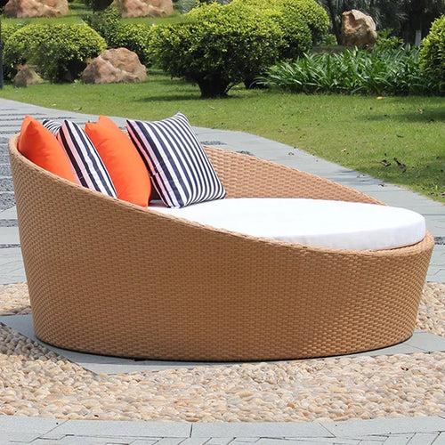 Vea Outdoor Poolside Sunbed With Cushion Daybed ( Honey)