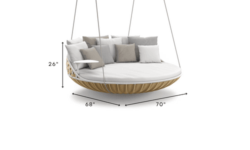 Teirtu Three Seater Hanging Swing Without Stand For Balcony , Garden Swing