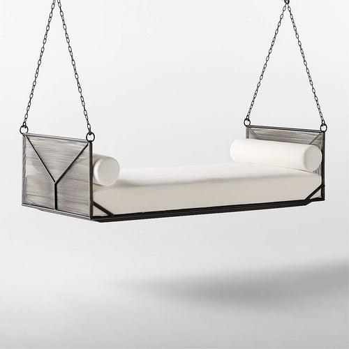 Vecoli Double Seater Hanging Swing Without Stand For Balcony , Garden Swing (Grey) Braided & Rope