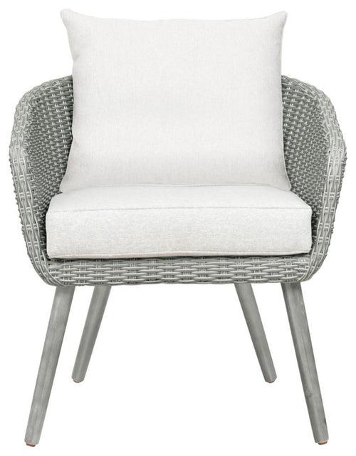 Orek Outdoor Patio Seating Set 2 Chairs and 1 Table Set (Grey + White)