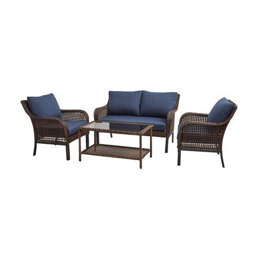 Eveline Outdoor Sofa Set 2 Seater, 2 Single seater and 1 Center Table (Brown)