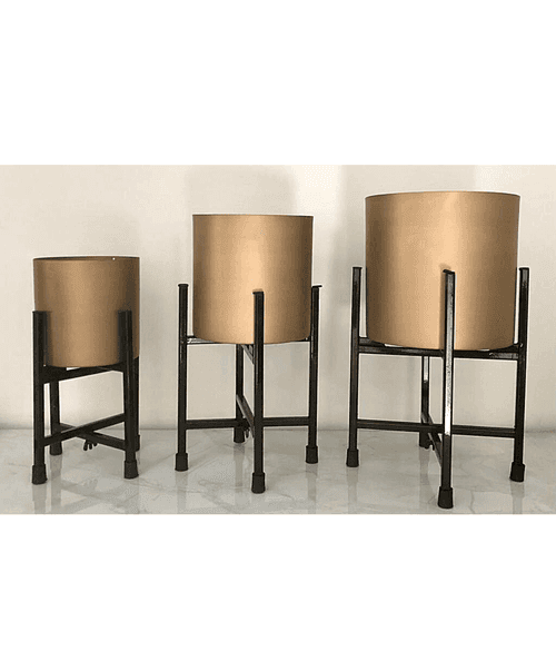 Ariviya Gold Pot with foldable stand - Set of 3