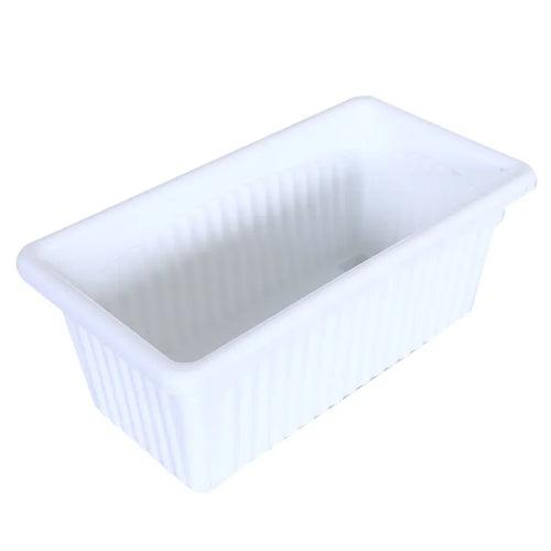 13-Inch White Rectangular Garden Pot - Pack of 5/10