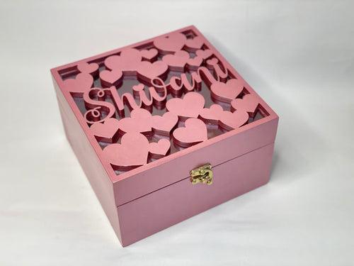 Personalized Name Heart Box
