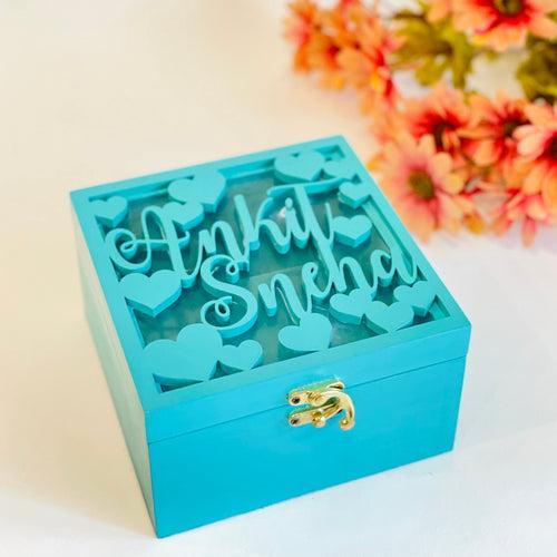 Personalized Name Heart Box