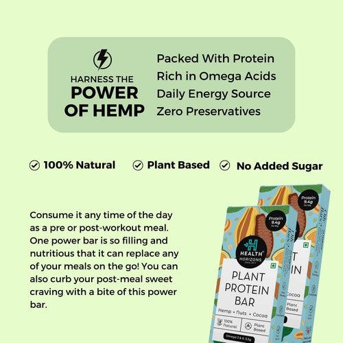 Hemp Power Bar/Plant Protein Bar - Pack of  3