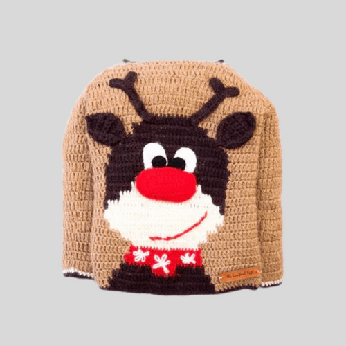 Handmade Reindeer Sweater- Beige