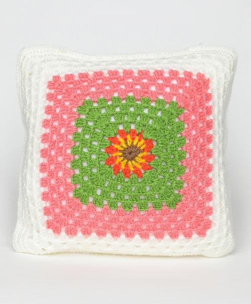 Beginner's Crochet Kit- Granny Square Cushion