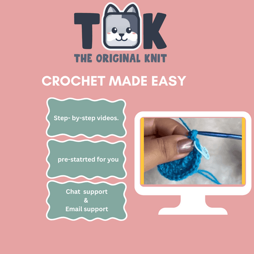 Beginner's Crochet Kit- Granny Square Cushion