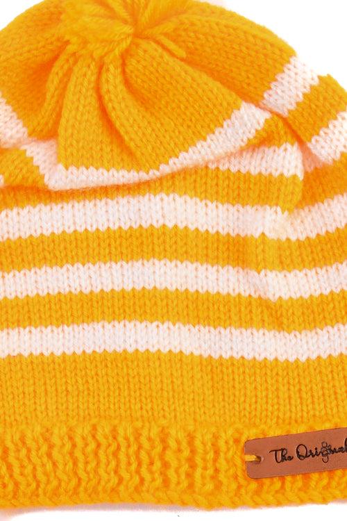 Handmade Knitted Cap & Socks- Yellow & White