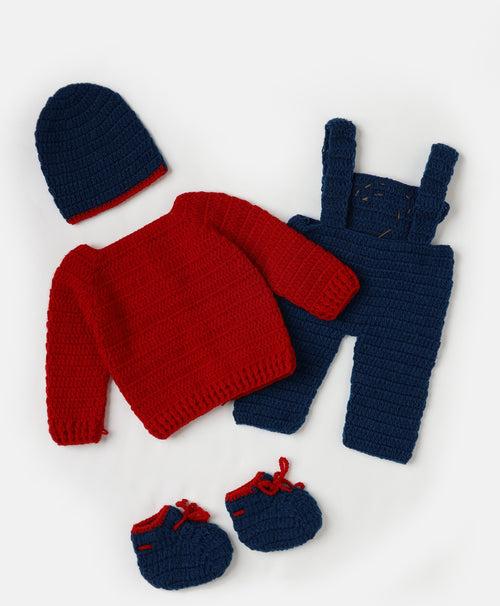 Paw-some Playtime Dungaree Set - Red & Blue