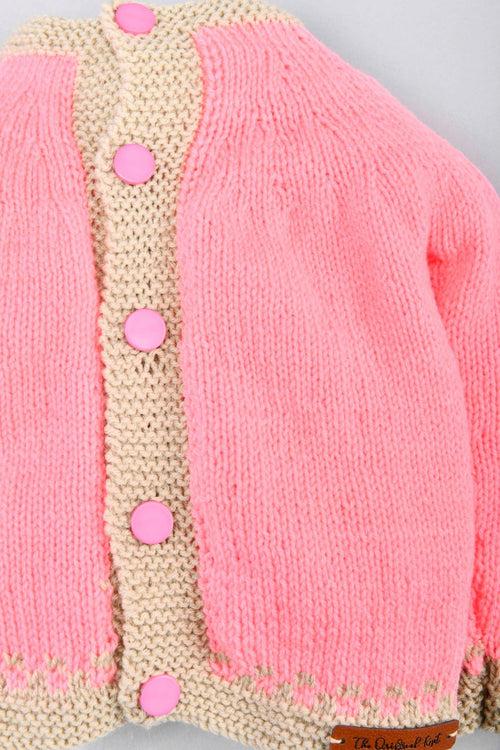 Handmade Sweater Set- Light Pink & Beige