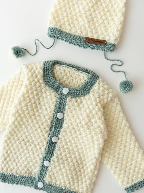 Handmade Sweater Set- Off White & Grey