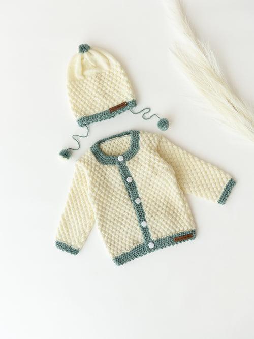 Handmade Sweater Set- Off White & Grey