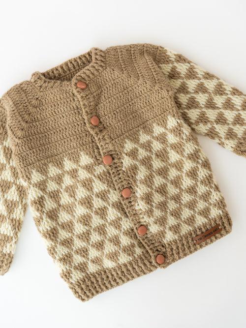 Kids Handmade Sweater Set- Beige & Off White