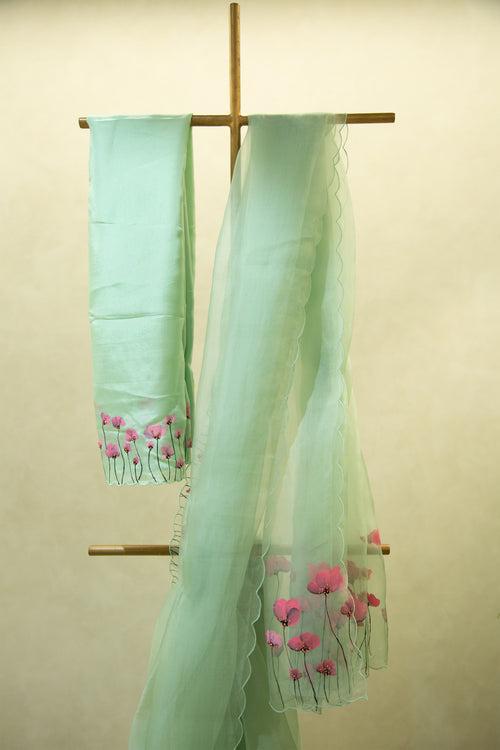 Organza Tulip Painted Saree