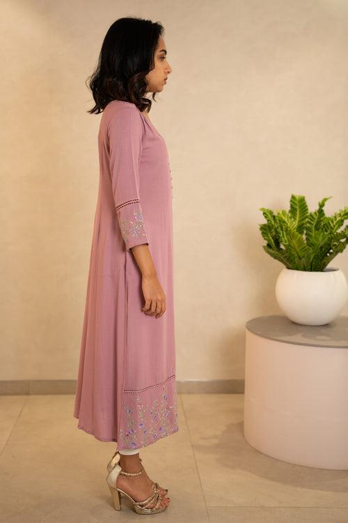 Peach Rayon Kurti