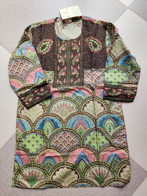 Ajanta Embroidered Hand Block Print Tunic