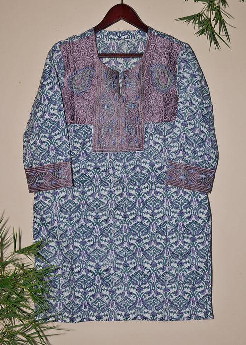 Ajanta Embroidered Hand Block Print Tunic