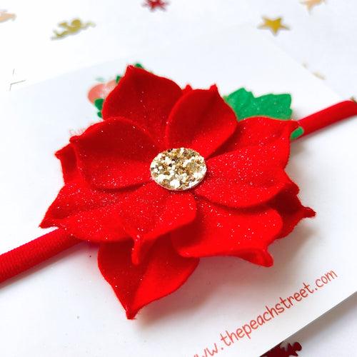 Poinsettia- Clip/Headband/Hairband