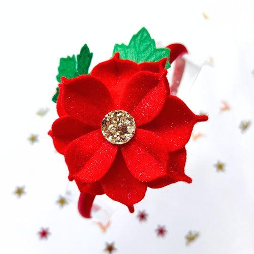 Poinsettia- Clip/Headband/Hairband