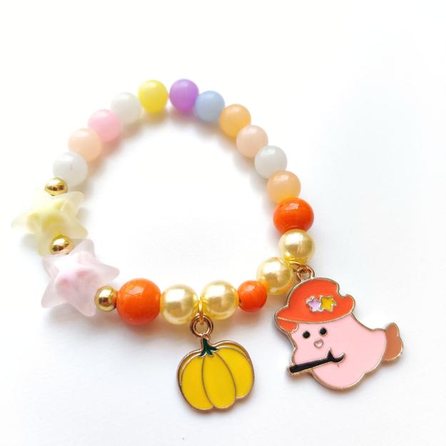 Pastel Pumpkin Ghost Bracelet