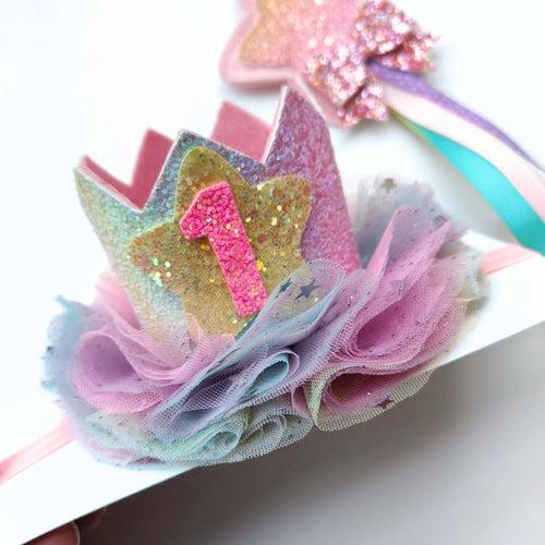 Fairy Princess Wand & Crown- Colours of the Unicorn