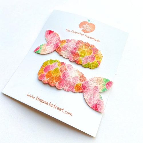 Multicoloured Mermaid Snap Clips