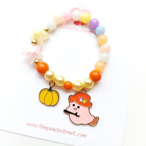 Pastel Pumpkin Ghost Bracelet