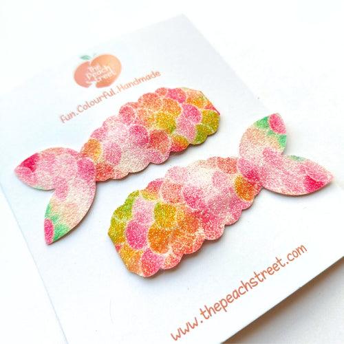 Multicoloured Mermaid Snap Clips