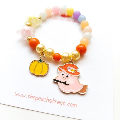 Pastel Pumpkin Ghost Bracelet