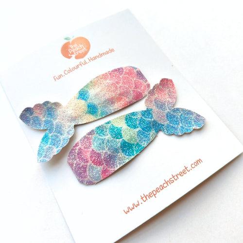 Multicoloured Mermaid Snap Clips