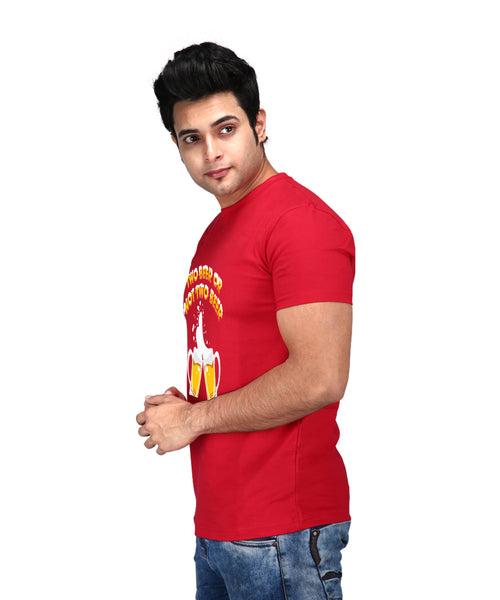 Shakesbeer - Premium Round Neck Cotton Tees for Men - Red