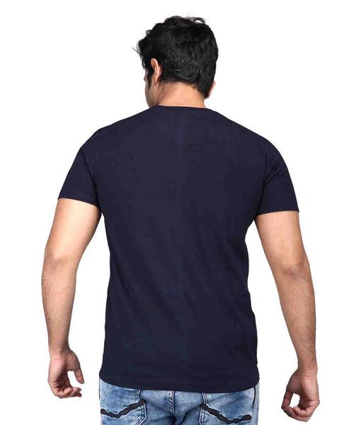 India Where There is Love - Premium Round Neck Cotton Tees for Men - Navy Blue