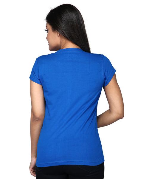 Not All Over - Block Print Tees for Women - Electric Blue