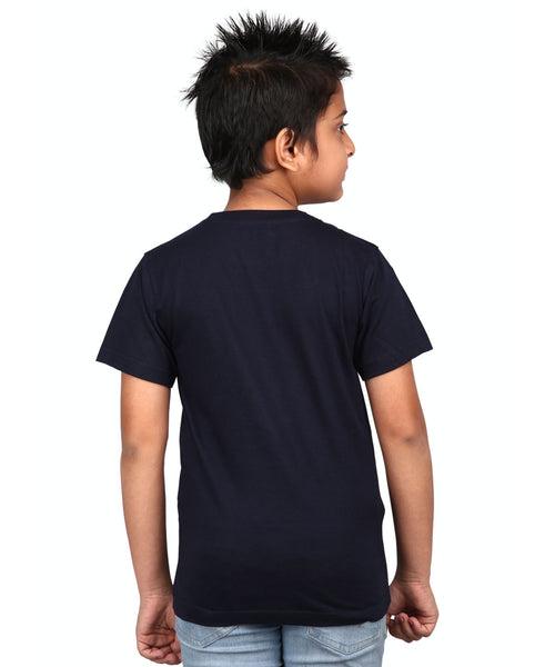 I Can - Premium Round Neck Cotton Tees for Juniors - Navy Blue