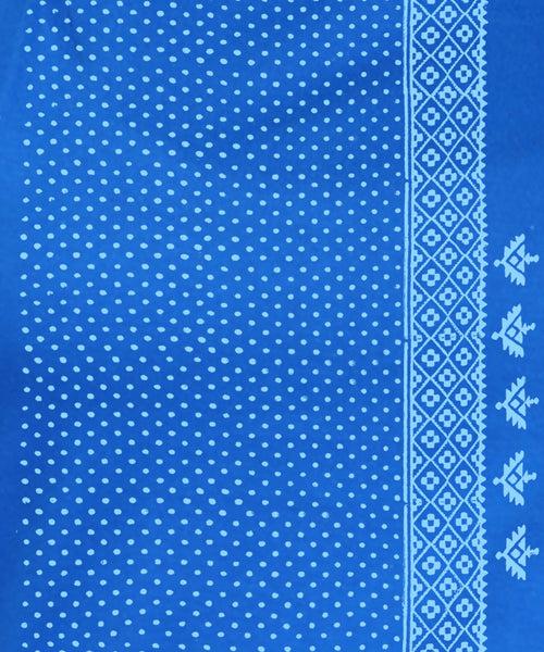 Not All Over - Block Print Tees for Women - Electric Blue