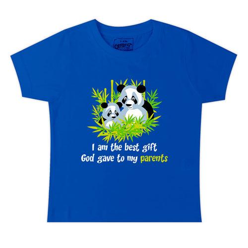 I am the Best Gift - Premium Round Neck Cotton Tees for Kids - Electric Blue