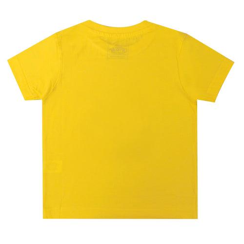 Give me a Hug - Premium Round Neck Cotton Tees for Kids - Lemon Yellow