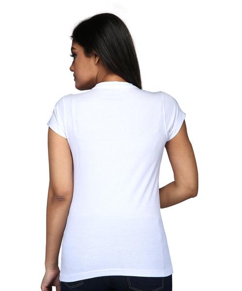 Premium Plain 100% Cotton Tees For Women - White