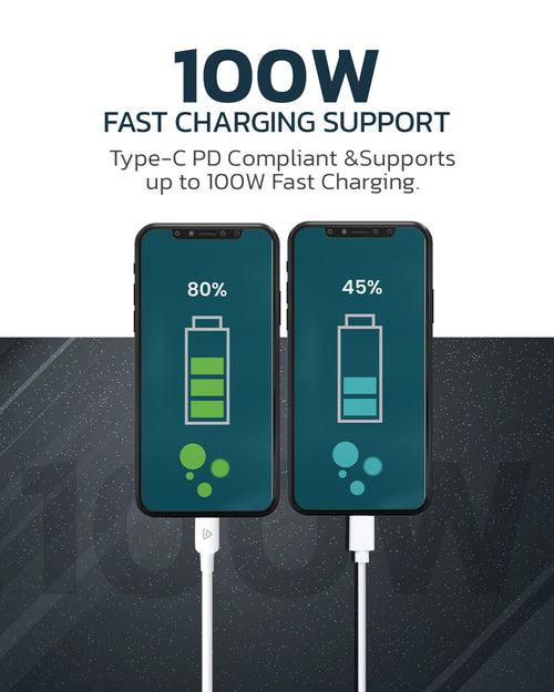 RAEGR RapidLine 200CC US BType C- C Cable 100W PD Fast Charging Cable