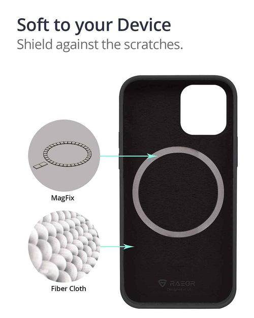 RAEGR iPhone 12 / iPhone 12 Pro 5G MagFix Magnetic Case, Supports Mag-Safe Wireless Charging 6.1"- Silicone Case