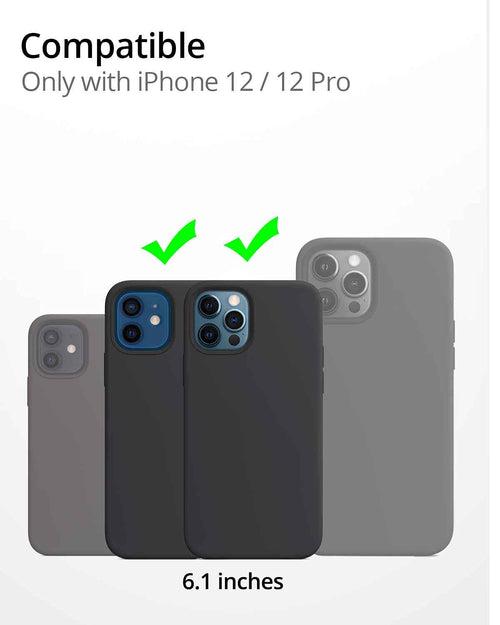 RAEGR iPhone 12 / iPhone 12 Pro 5G MagFix Magnetic Case, Supports Mag-Safe Wireless Charging 6.1"- Silicone Case