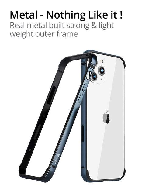 RAEGR iPhone 12 Pro Max 5G Anodized Aluminum Bumper Case, Supports Mag-Safe Wireless Charging 6.7"- Edge Armor Case