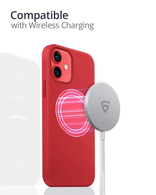 RAEGR iPhone 12 / iPhone 12 Pro 5G MagFix Magnetic Case, Supports Mag-Safe Wireless Charging 6.1"- Silicone Case