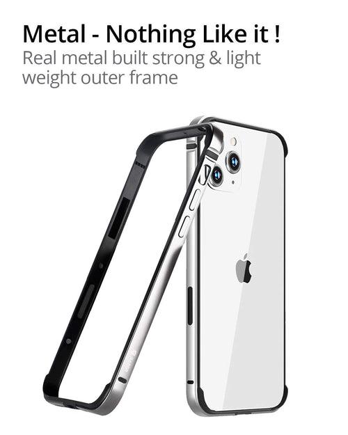 RAEGR iPhone 12 Pro Max 5G Anodized Aluminum Bumper Case, Supports Mag-Safe Wireless Charging 6.7"- Edge Armor Case