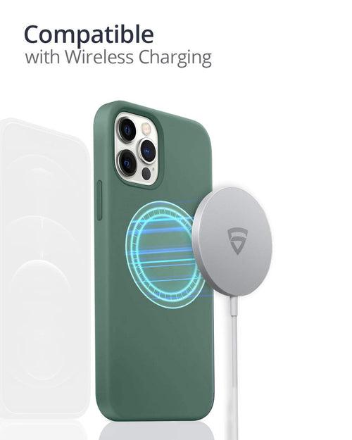 RAEGR iPhone 12 / iPhone 12 Pro 5G MagFix Magnetic Case, Supports Mag-Safe Wireless Charging 6.1"- Silicone Case