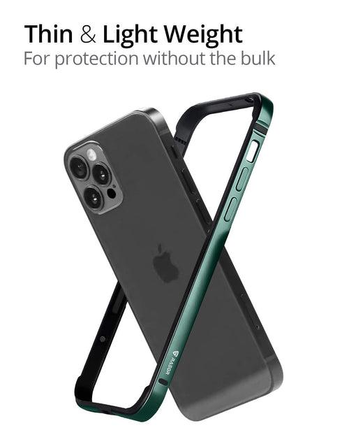 RAEGR iPhone 12 Pro Max 5G Anodized Aluminum Bumper Case, Supports Mag-Safe Wireless Charging 6.7"- Edge Armor Case