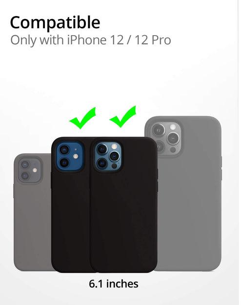 RAEGR iPhone 12 / iPhone 12 Pro 5G MagFix Magnetic Case, Supports Mag-Safe Wireless Charging 6.1"- Silicone Case